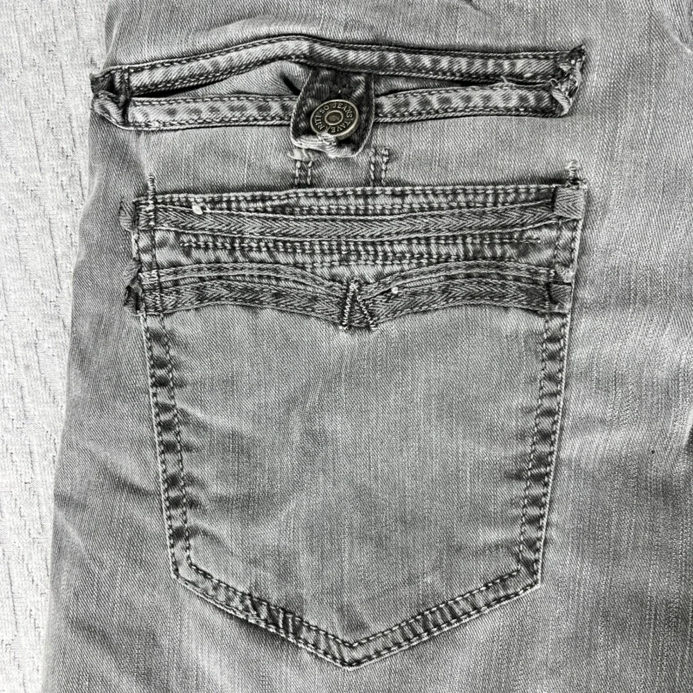 Taverniti So Jeans Mens 31x33 Grey Mec Tape 17 Distressed Straight Denim Pants